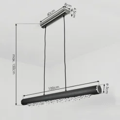 Suspension Rodeche LED Argenté, 1 lumière