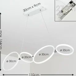 Suspension Rodekro LED Blanc, 1 lumière