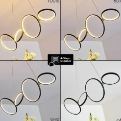 Suspension Rodekro LED Noir, 1 lumière