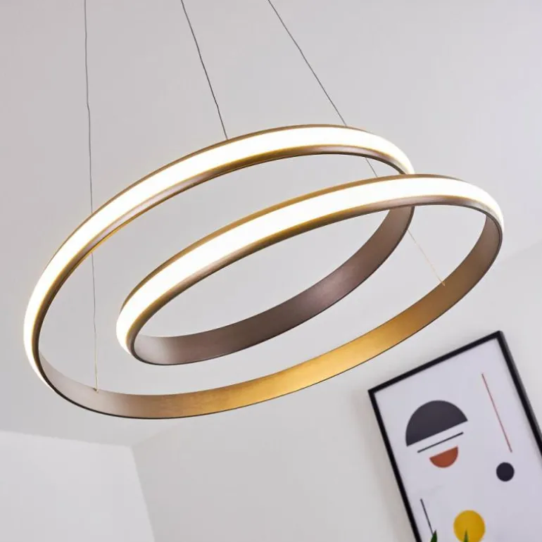 Suspension Rokera LED Nickel mat, 1 lumière