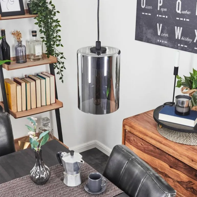 Suspension Roosevelt Noir, 1 lumière