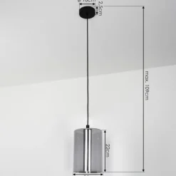 Suspension Roosevelt Noir, 1 lumière