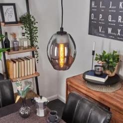 Suspension Roosevelt Noir, 1 lumière