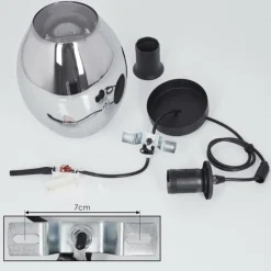 Suspension Roosevelt Noir, 1 lumière