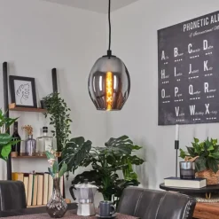 Suspension Roosevelt Noir, 1 lumière