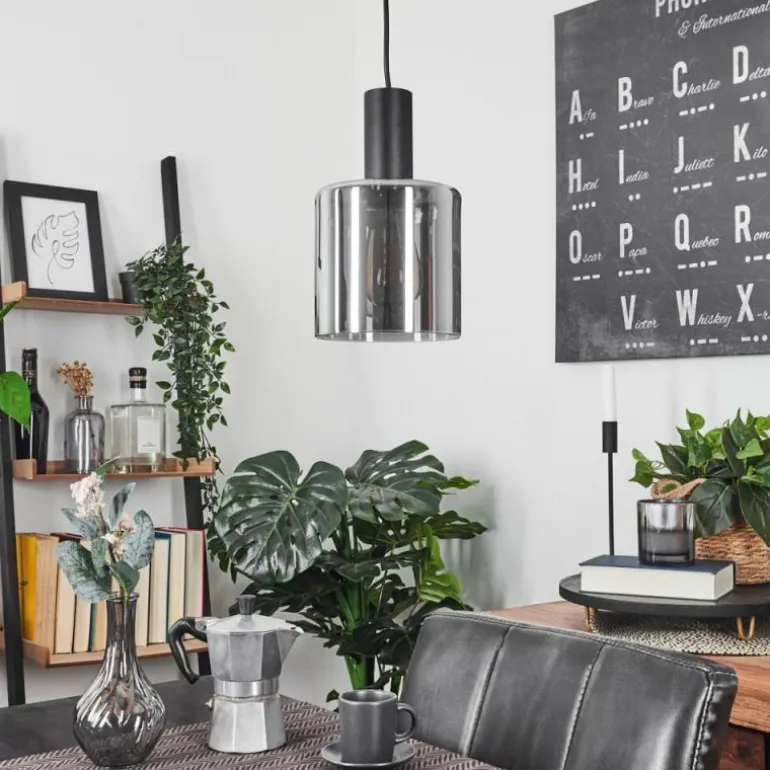 Suspension Roosevelt Noir, 1 lumière