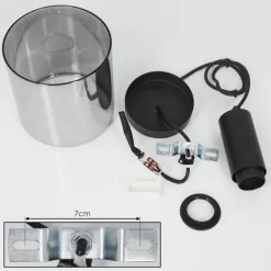 Suspension Roosevelt Noir, 1 lumière