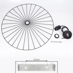 Suspension Rossedalen Noir, 1 lumière