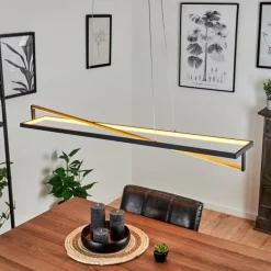 Suspension Rung LED Noir, 1 lumière