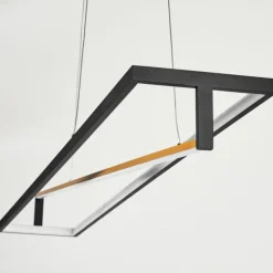 Suspension Rung LED Noir, 1 lumière