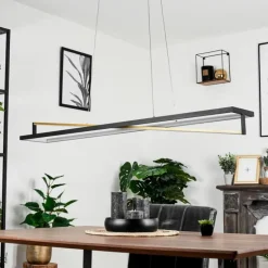 Suspension Rung LED Noir, 1 lumière