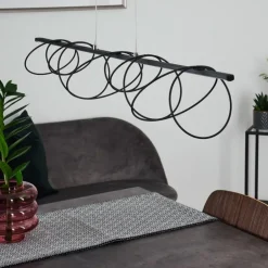 Suspension Saba LED Noir, 1 lumière