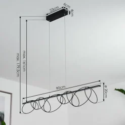 Suspension Saba LED Noir, 1 lumière