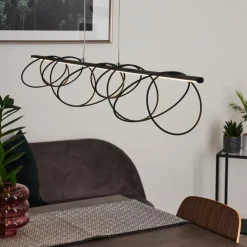 Suspension Saba LED Noir, 1 lumière