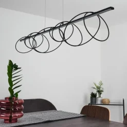 Suspension Saba LED Noir, 1 lumière