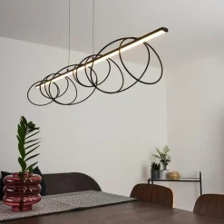 Suspension Saba LED Noir, 1 lumière