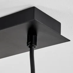 Suspension Salamonde Noir, 4 lumières