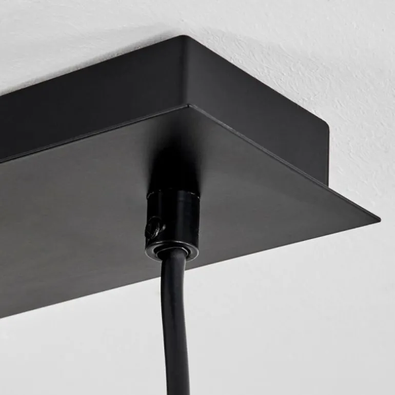 Suspension Salamonde Noir, 4 lumières