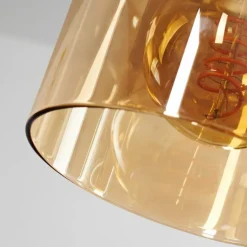 Suspension Saltaire Bois clair, Argenté, 5 lumières