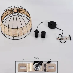 Suspension Samal Noir, 1 lumière