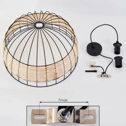 Suspension Samal Noir, 1 lumière