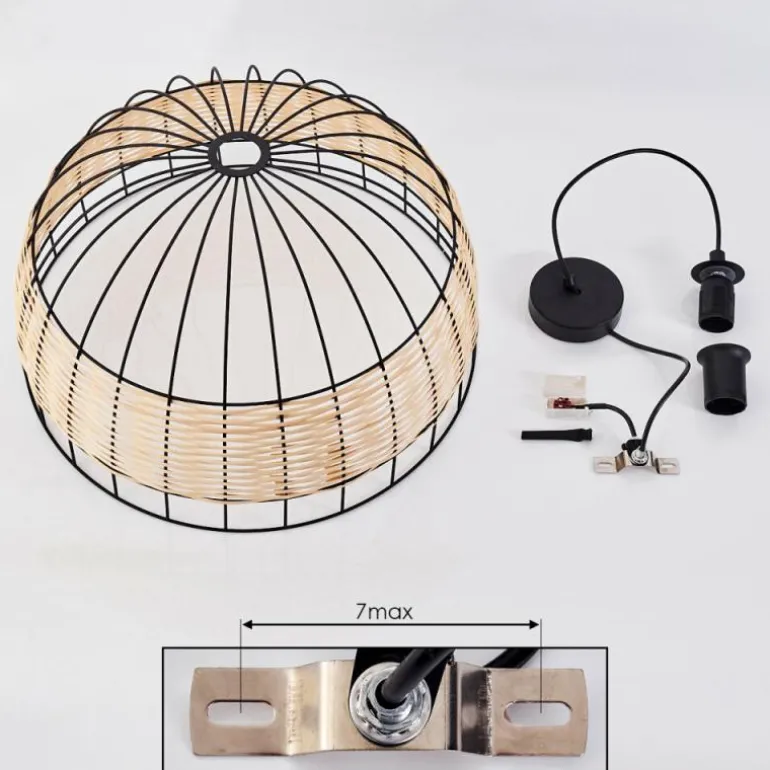 Suspension Samal Noir, 1 lumière