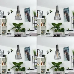 Suspension Samorinha Noir, 1 lumière