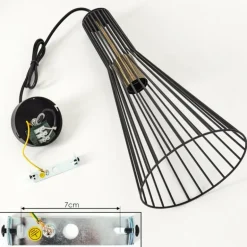 Suspension Samorinha Noir, 1 lumière