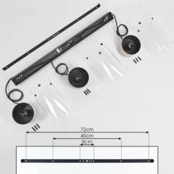 Suspension Sarteano Noir, 3 lumières