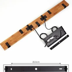 Suspension Schanis Écru, Noir, 5 lumières