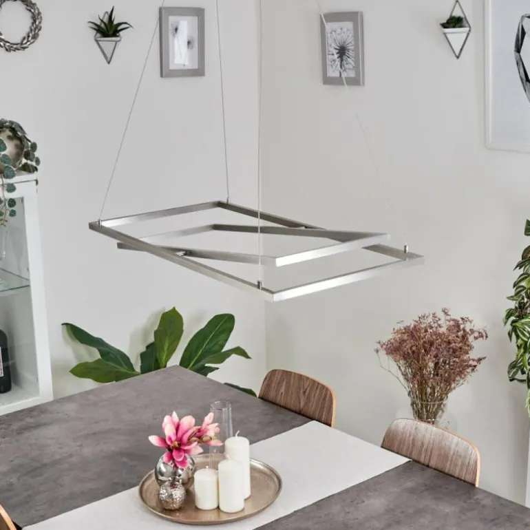 Suspension Schleitheim Chrome, Nickel mat, Blanc, 1 lumière