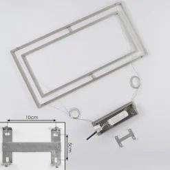 Suspension Schleitheim Chrome, Nickel mat, Blanc, 1 lumière