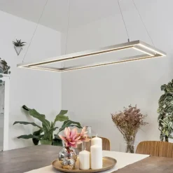 Suspension Schleitheim Chrome, Nickel mat, Blanc, 1 lumière