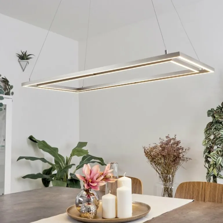 Suspension Schleitheim Chrome, Nickel mat, Blanc, 1 lumière