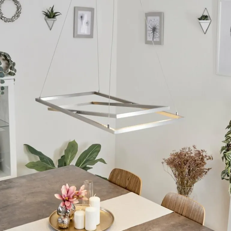 Suspension Schleitheim Chrome, Nickel mat, Blanc, 1 lumière