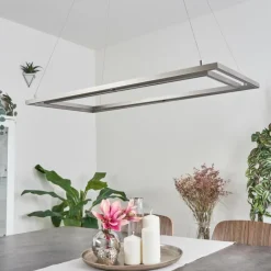 Suspension Schleitheim Chrome, Nickel mat, Blanc, 1 lumière