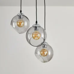 Suspension Schnabek Chrome, Noir, 3 lumières