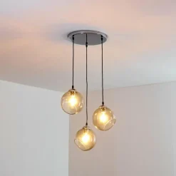 Suspension Schnabek Chrome, Noir, 3 lumières