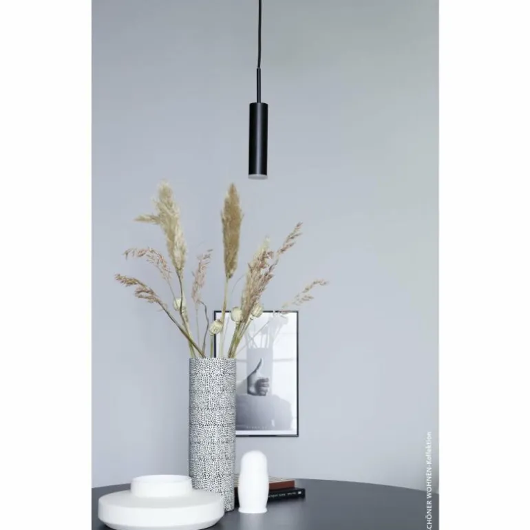 Suspension SCHÖNER WOHNEN-Kollektion STINA LED Noir, 1 lumière