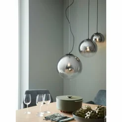 Suspension SCHÖNER WOHNEN-Kollektion MIRROR Noir, 1 lumière