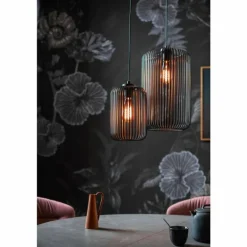 Suspension SCHÖNER WOHNEN-Kollektion Cage Noir, 1 lumière