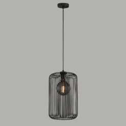 Suspension SCHÖNER WOHNEN-Kollektion Cage Noir, 1 lumière