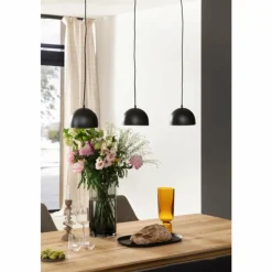 Suspension SCHÖNER WOHNEN-Kollektion Kia Noir, 3 lumières