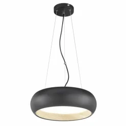 Suspension SCHÖNER WOHNEN-Kollektion Wood LED Couleur bois, Noir, 1 lumière