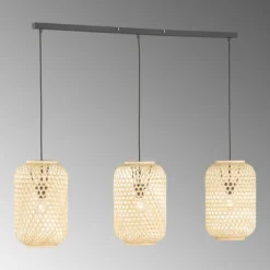 Suspension SCHÖNER-WOHNEN-Kollektion Calla Noir, 3 lumières