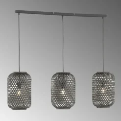 Suspension SCHÖNER-WOHNEN-Kollektion Calla Noir, 3 lumières