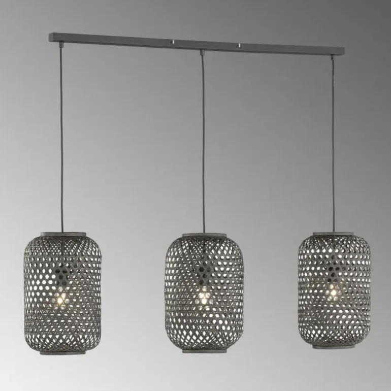 Suspension SCHÖNER-WOHNEN-Kollektion Calla Noir, 3 lumières