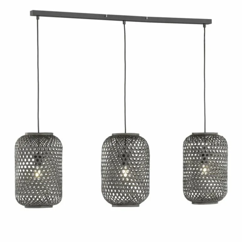 Suspension SCHÖNER-WOHNEN-Kollektion Calla Noir, 3 lumières