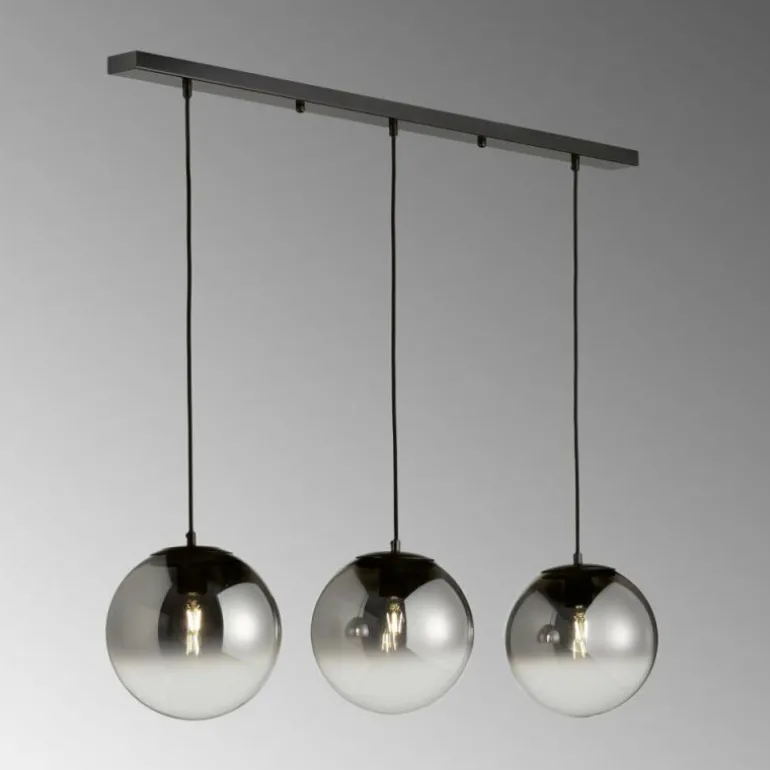 Suspension SCHÖNER-WOHNEN-Kollektion Mirror Noir, 3 lumières