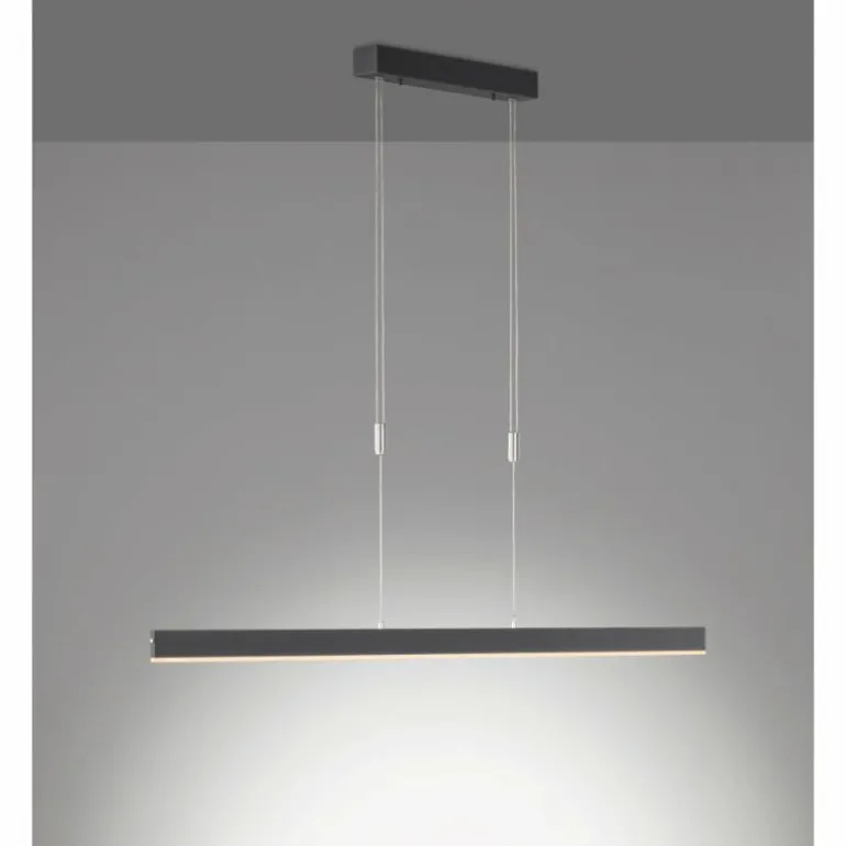 Suspension SCHÖNER-WOHNEN-Kollektion Straight LED Noir, 1 lumière